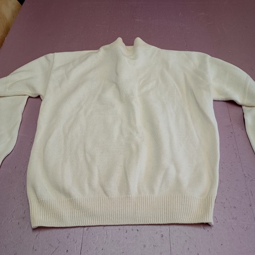 VINTAGE Andrew Rohan Sweater Adult XL White Pullover Button Close Mens - Picture 7 of 13
