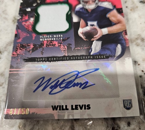 2023 Topps Composite WILL LEVIS /50 RPA RC Composite Patch Autograph Green Varia - Picture 2 of 4