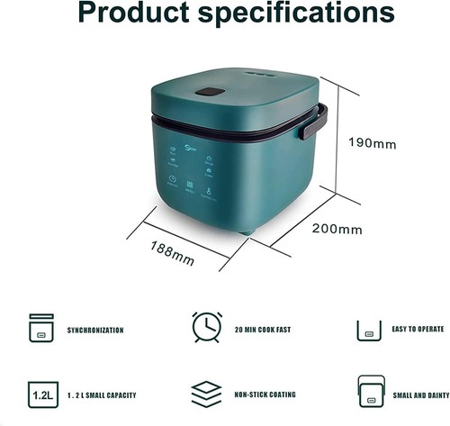 ANJIELO SMART Reiskocher mit Dampfgarer Antihaftbeschichtet Kochen, Hochtemperaturschutz - Bild 30 von 45
