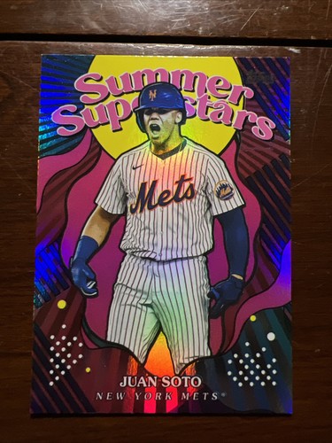 2025 Topps #SS-29 Juan Soto, Mets - Summer Superstars Pink Parallel Insert
