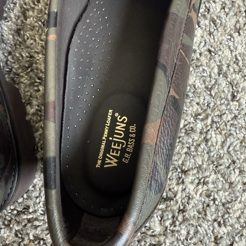 GH Bass Larson Super Lug Weejun Halbschuh US Herren Größe 12 D grün Tarnschuh NEU lesen - Bild 8 von 12