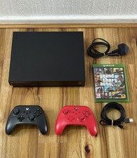 Xbox One X 1Tb Gaming Console 2 controllers & GTA 5 VGC Tested - Fast Post ✅