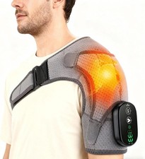 Electric Shoulder Massager Heated Shoulder Brace with Vibration for Pain Relief
