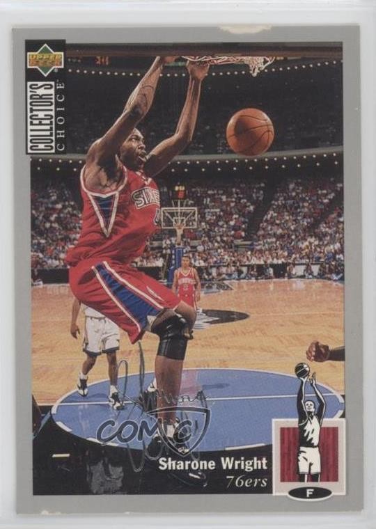 1994 Collector's Choice Silver Foil Signature Sharone Wright #346 Rookie RC 5sb