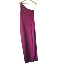 Lulus Long Formal One Shoulder Sleek Party Event Dress Magenta Size XL NWT