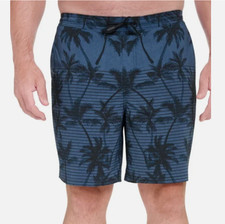 Kirkland Signature Men's Stretch Swim Shorts, Blue, Size MEDUIM