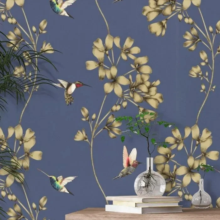 Обои Amazilia от Harlequin колибри на каменном фоне индиго 111059 - Изображение 3 из 4