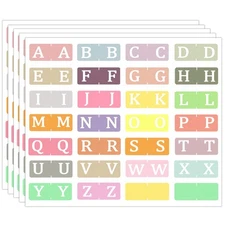 Alphabet A to Z 26 Letters Index File Folder Labels, 1.5x1 Inch Multicolor Ta...