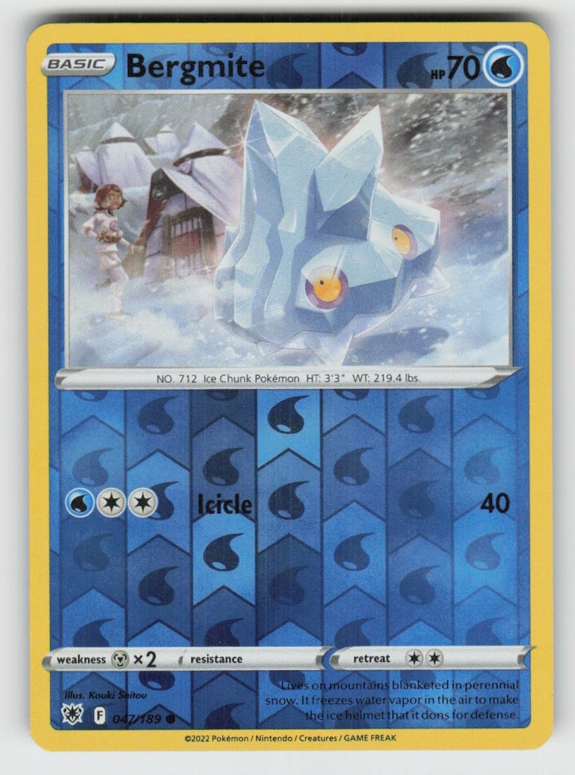 Reverse Holo Bergmite 047/189 Common Astral Radiance Near Mint