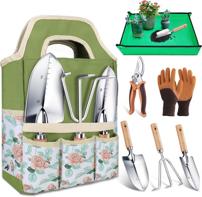 Garden Tools, 7 Piece Gardening Gift for Women, Gardening Tool Kit, Gardening Ha