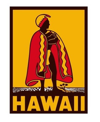 Hawaii  Vintage Style Sticker Decal R8565
