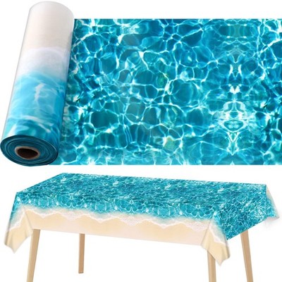 Under The Ocean Tablecloth Roll 100FT x 51 Inch Disposable Summer Beach Ocean...