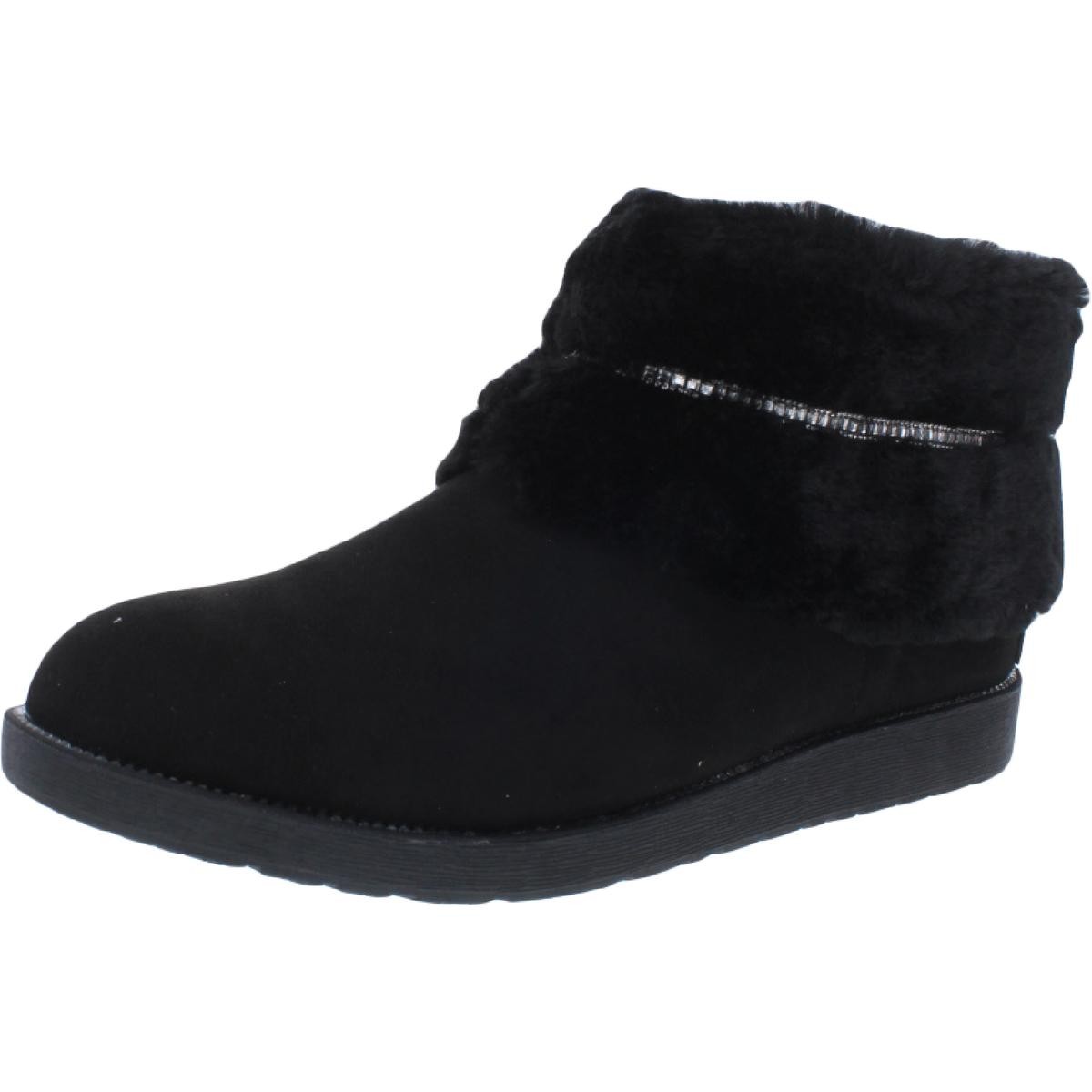 Женские ботильоны Bebe Nayeli черного цвета с искусственным мехом обувь 8 Medium BM BHFO 8941 11890₽