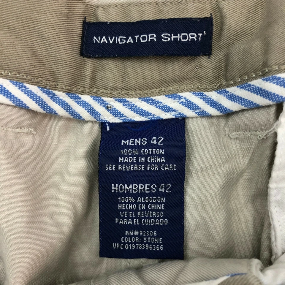 Catalina Navigator Shorts Mens 42 Tan Pleated Front 100% Cotton Slash Pockets - Image 2 of 4