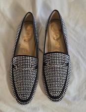 Sam Edelman Loraine Glitz Loafer Black Suede Rhinestones NIB US 8.5 Eu 39 RARE