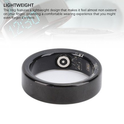 Smart Ring Schwarz Temperatur Schlaf Tracking Schritt Zähler Smart Gesundheit Ri