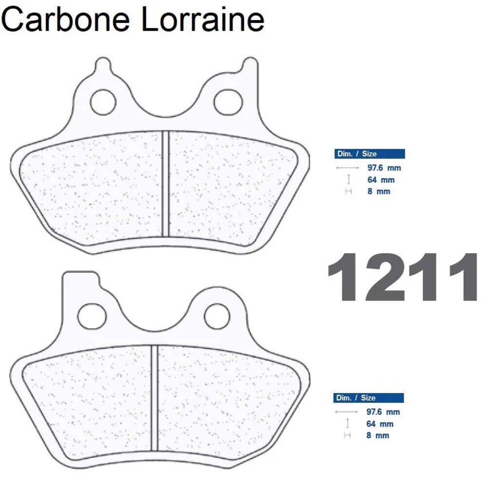 Plaquettes de frein Carbone Lorraine Harley 1584 Road King métal fritté endurant