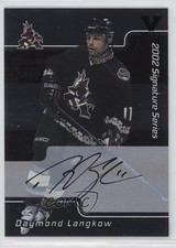 2001 ITG Be A Player Signature Series Vault Black Daymond Langkow #142 Auto 2a2