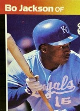 Bo Jackson Baseball Error Card Donruss 1989 #208 Very Rare RED DONUT