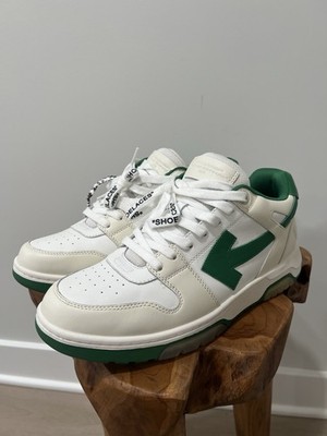Off-White Out of Office Low 'White Green Sneakers Size 44 US 11