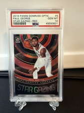2019-20 Donruss Optic Star Gazing Red Paul George #5 Clippers PSA 10 /99 POP 2