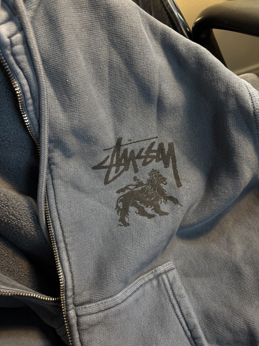 STUSSY Pigment Dyed Zip-Up Hoodie | eBay