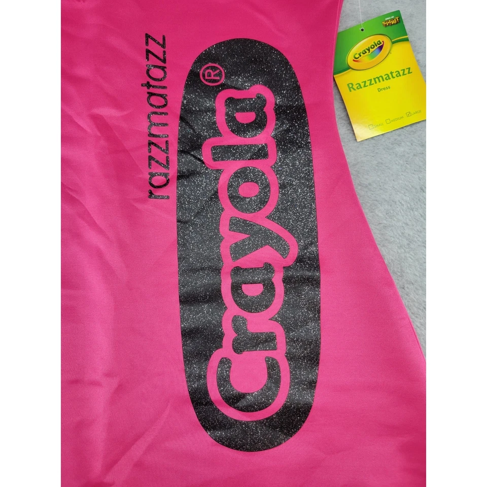 Crayola Razzmatazz Rosa Vestido con Capucha Disfraz Adulto Grande Halloween Foto 2 de 4