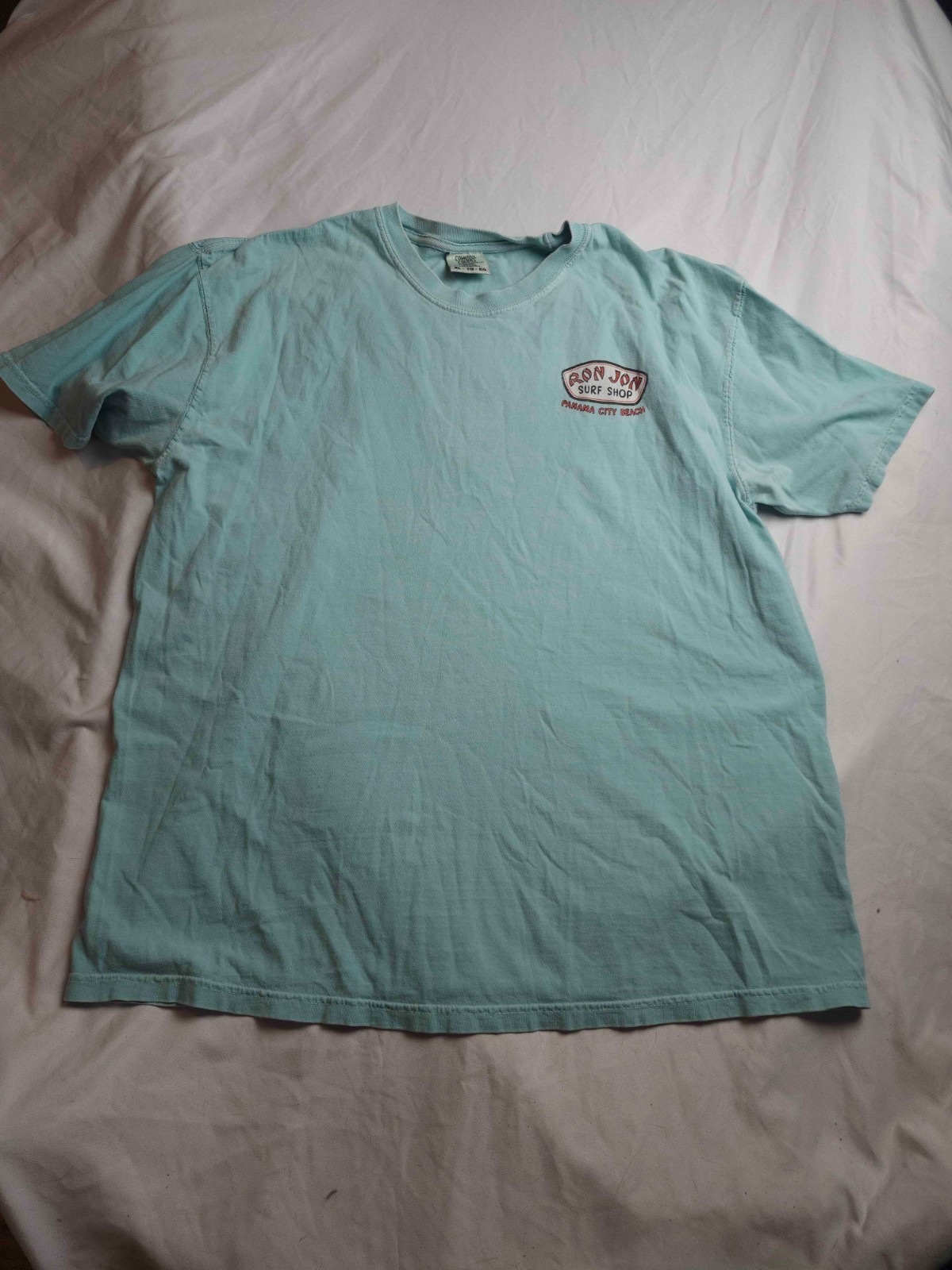 Ron Jon Surf Shop Panama City Beach Souvenir T-Shirt Mens XL Green Summer Cotton