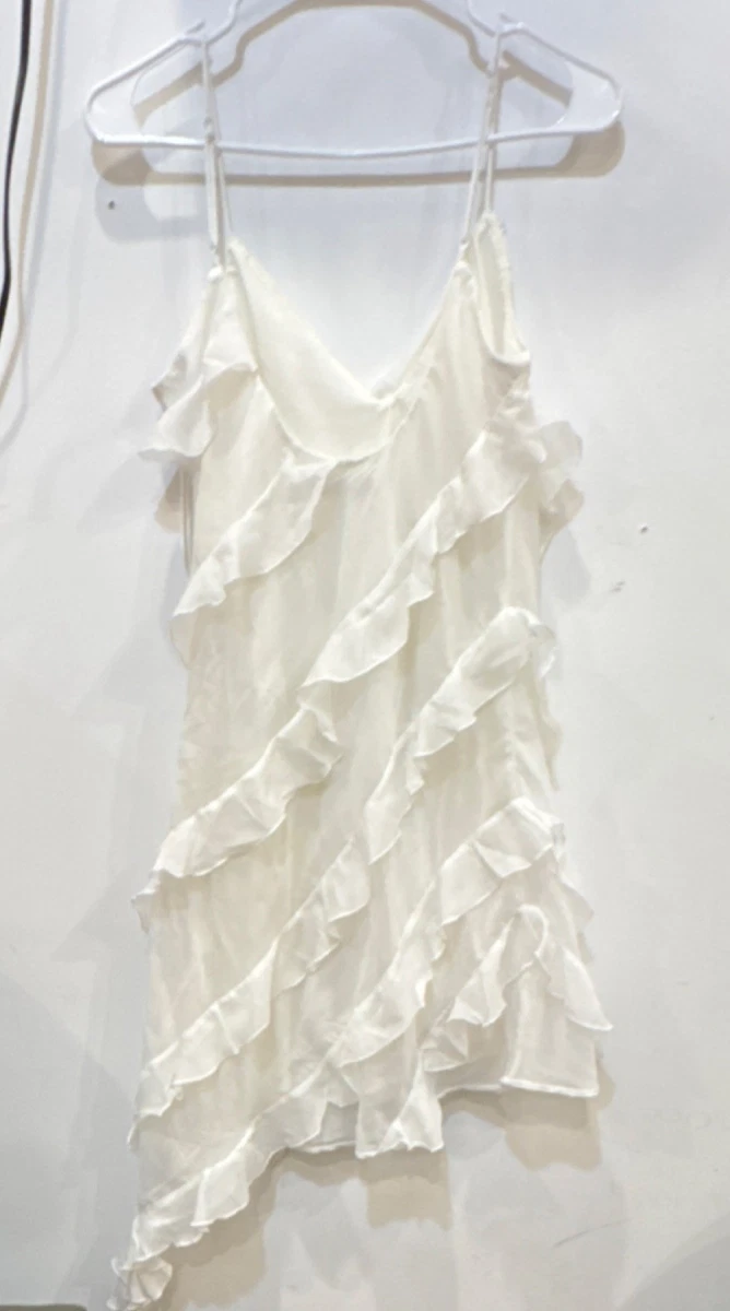 chinese dress ladies Dolly Luxury White V-Neck Sleeveless Loose Ruffle Wedding Dress-Yola M / White main image 0