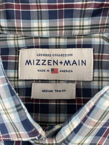 Camisa Mizzen + Principal Para Hombre Ajuste Medio Rendimiento Elastizada Botón Arriba Sotavento - Imagen 6 de 10