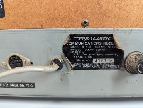 Realistic DX-160 Communications Receiver (Radio Signal CB Interest) Tested BU10 - Picture 12 of 16