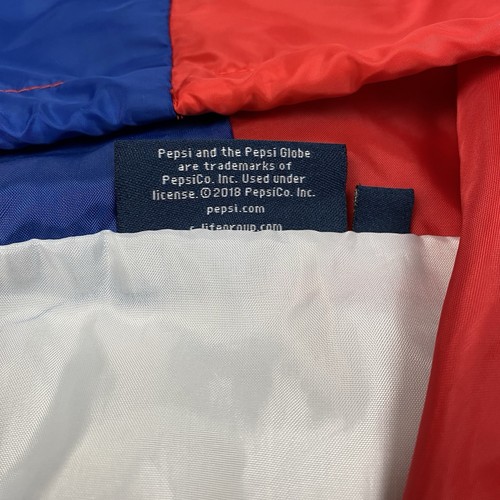 Pepsi Cola Windbreaker Jacket Mens Size 3XL Spell Out Red White Blue Color Block - Picture 6 of 16