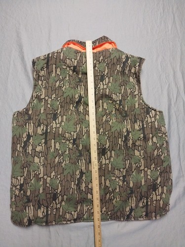 Winchester Vest Mens Large Trebark Camo Reversible Orange Hunting Vintage - Picture 4 of 7