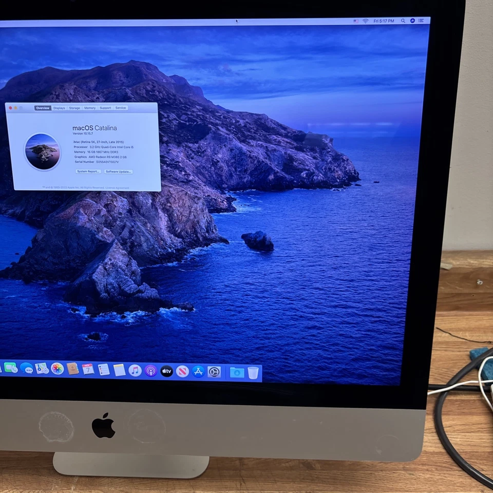 Apple iMac Retina 5K  27”  2015 A1419 Catalina i5 3.2 GHz 16GB Ram 1TB HDD - Image 3 of 4