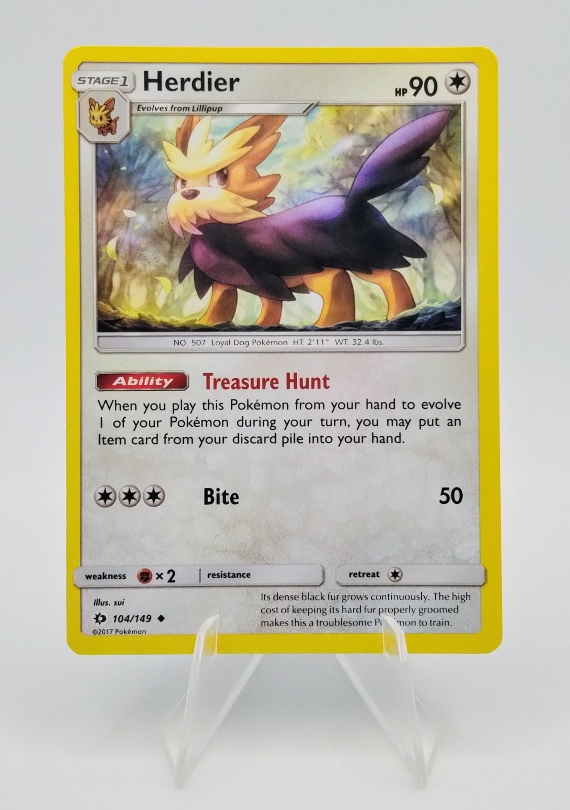 Herdier 104/149 SM Base Set 2017 Pokemon Card