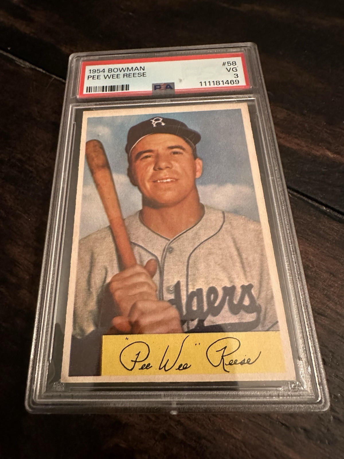 1954 Bowman #58 Pee Wee Reese Dodgers HOF PSA 3 - VG