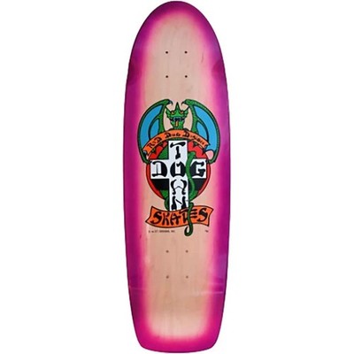Dogtown Skateboard Deck Red Dog OG 70s Rider Natural/Purple 9.135'' x 30.371''