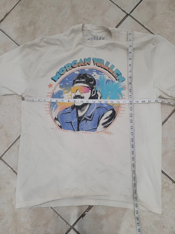 Camiseta Morgan Wallen Shades Para Hombre XL Marfil Morgan Wallen Country Cantante Música Foto 4 de 4
