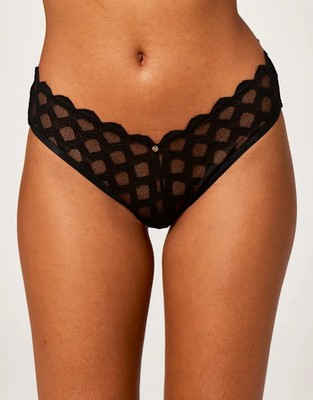 Bravissimo Esmae Brief Lace Panties Underwear for Woman Black Size M