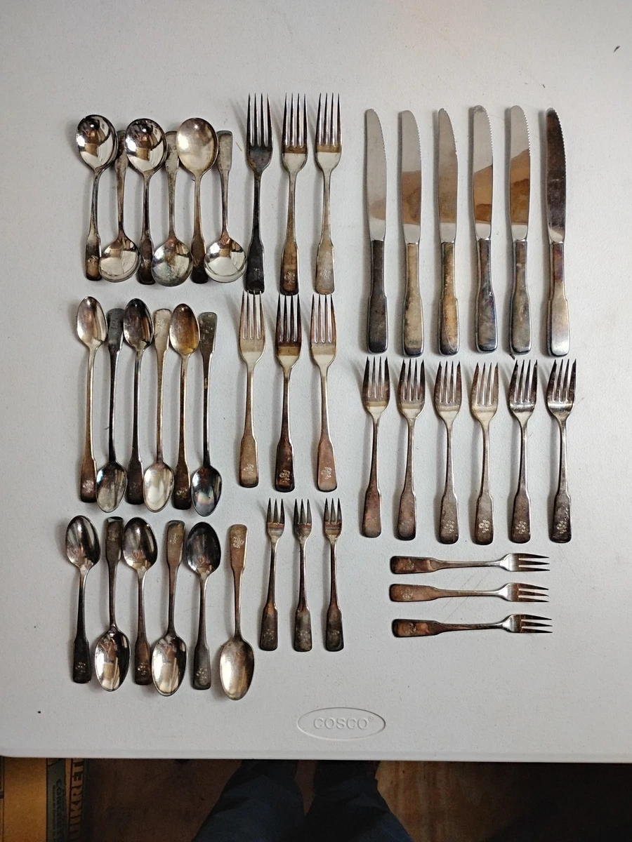 International Silver Antique US Silver-Plated Flatware Sets for