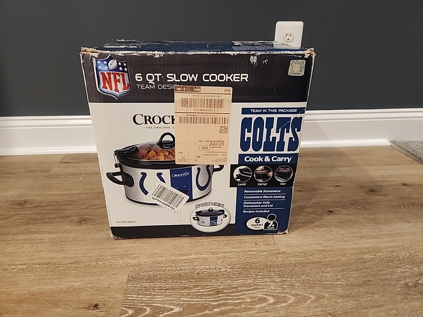 Crock-Pot 6 Qt NFL Indianapolis Colts Game Day Slow Cooker