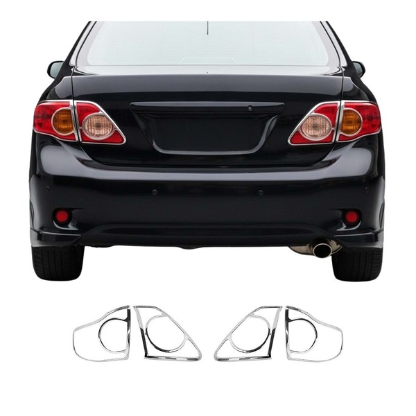 RüCklicht Leisten Heckleuchte FüR Toyota Corolla 2007-2013 Chrom Abs Silber 4Tlg-image