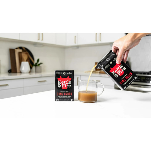 Kettle & Fire Beef Bone Broth  16.9oz Gluten-Free Shelf Stable - Picture 4 of 9