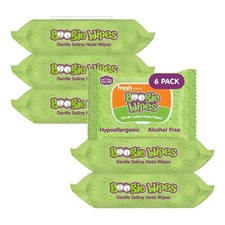 Boogie Saline Nose Wipes Fresh Scent 180 Ct Hypoallergenic