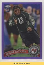 2011 Topps Chrome Retail Purple Refractor 446/499 Adrian Clayborn #14 READ 3tb