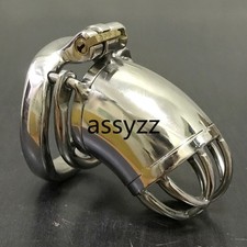 Stainless Steel Male Chastity Device Long Cage Men Metal Lock Belt Restraint Z10