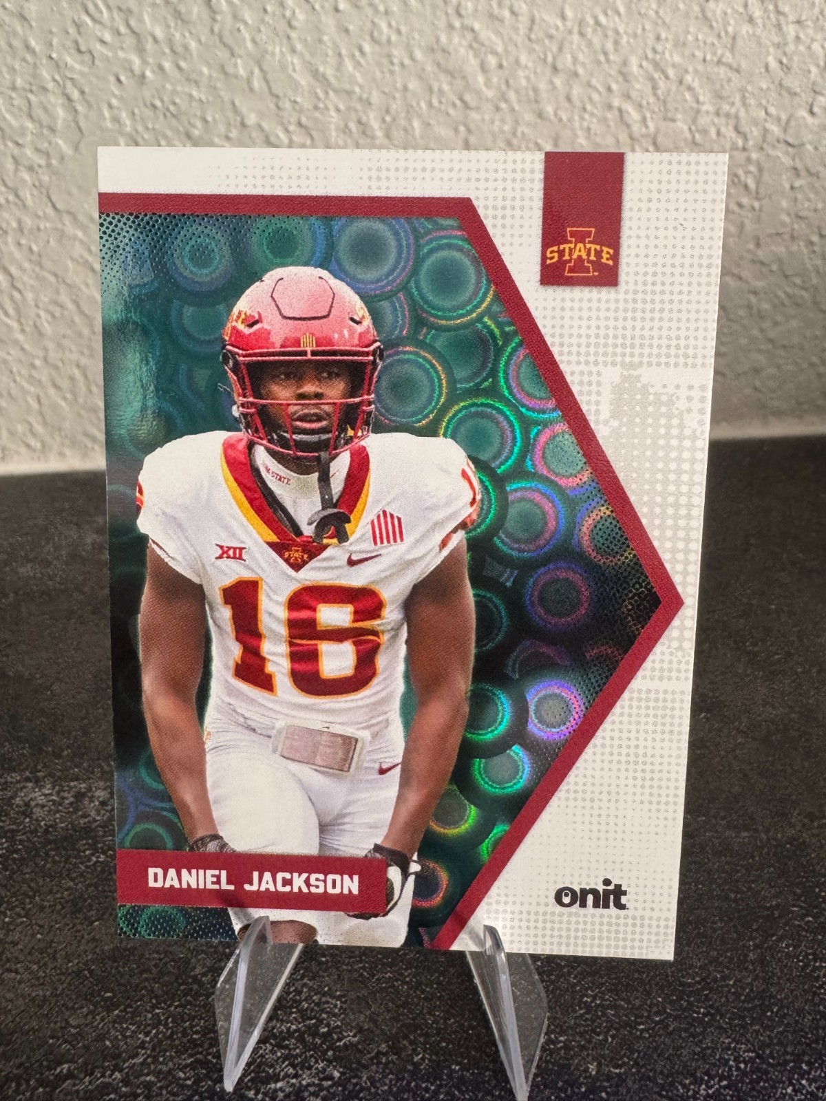 2025 Onit Iowa State Cyclones Football - Daniel Jackson #P-3 - Teal Dots