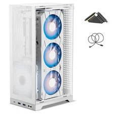 L300 Mini ITX Mesh PC Case - 8.5L Compact Gaming Chassis, Vertical GPU Mount up