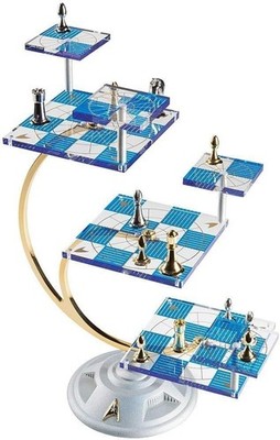 Vintage Star Trek Franklin Mint 1994 Tridimensional Chess Set New 3D KA0123