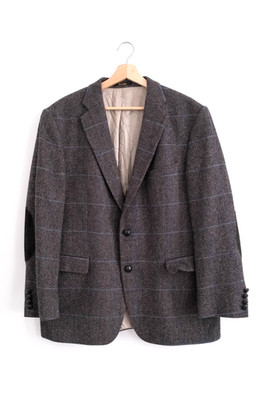 BARBOUR Tweed Sakko Blazer Jackett Anzugjacke Gr.26 /  100% Schurwolle Wool